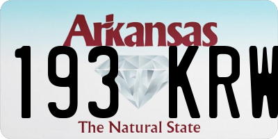 AR license plate 193KRW