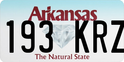 AR license plate 193KRZ