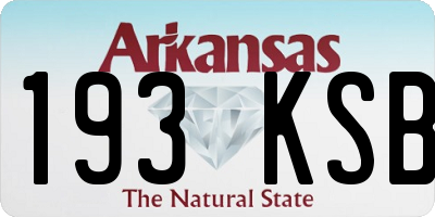 AR license plate 193KSB