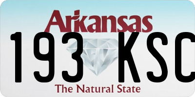 AR license plate 193KSC