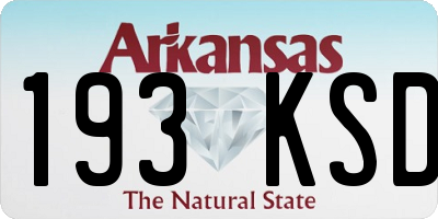AR license plate 193KSD