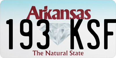 AR license plate 193KSF