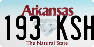 AR license plate 193KSH