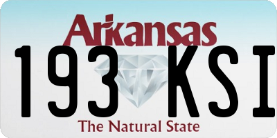 AR license plate 193KSI