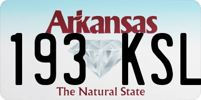 AR license plate 193KSL