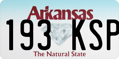 AR license plate 193KSP