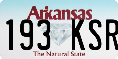 AR license plate 193KSR