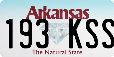 AR license plate 193KSS