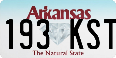 AR license plate 193KST