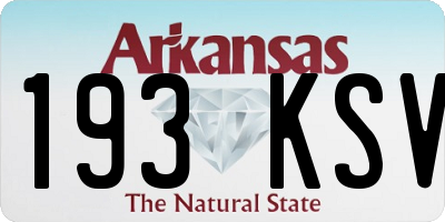 AR license plate 193KSV