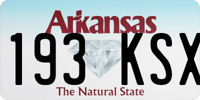 AR license plate 193KSX