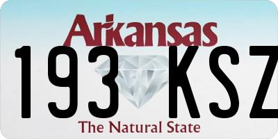 AR license plate 193KSZ