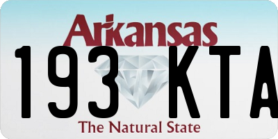 AR license plate 193KTA