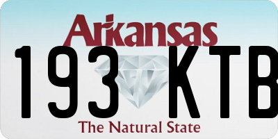 AR license plate 193KTB