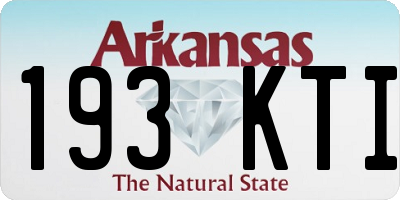AR license plate 193KTI