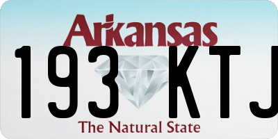 AR license plate 193KTJ