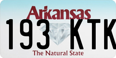 AR license plate 193KTK