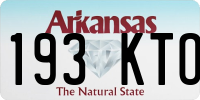 AR license plate 193KTO