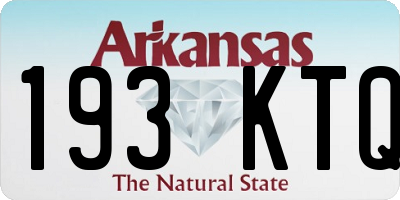 AR license plate 193KTQ