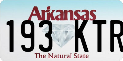 AR license plate 193KTR