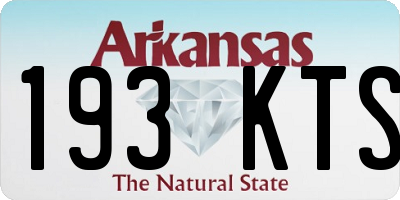 AR license plate 193KTS