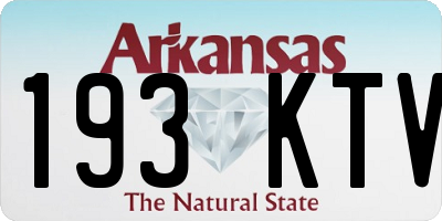 AR license plate 193KTV
