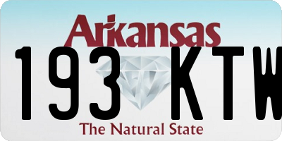 AR license plate 193KTW
