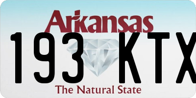 AR license plate 193KTX