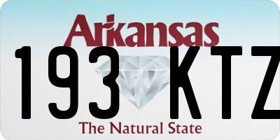 AR license plate 193KTZ
