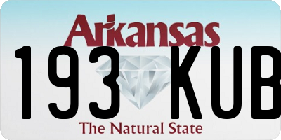 AR license plate 193KUB