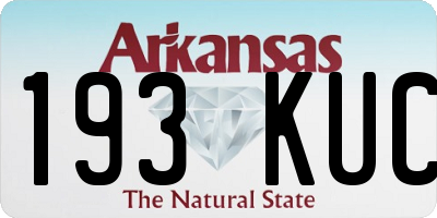 AR license plate 193KUC
