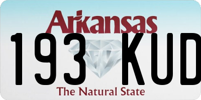 AR license plate 193KUD