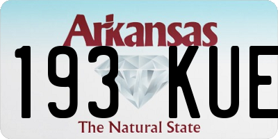 AR license plate 193KUE