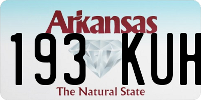 AR license plate 193KUH