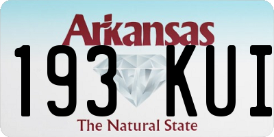 AR license plate 193KUI
