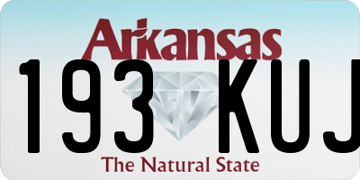 AR license plate 193KUJ