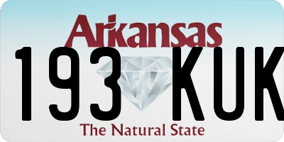 AR license plate 193KUK