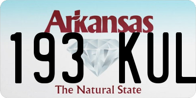 AR license plate 193KUL