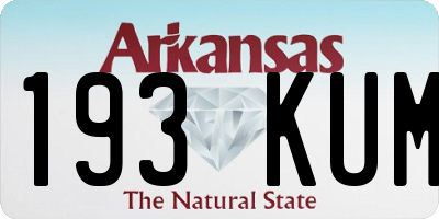 AR license plate 193KUM