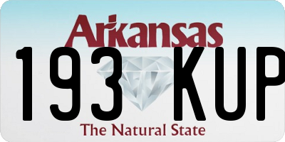 AR license plate 193KUP