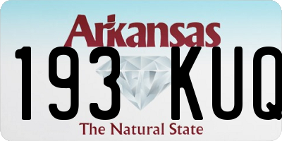 AR license plate 193KUQ