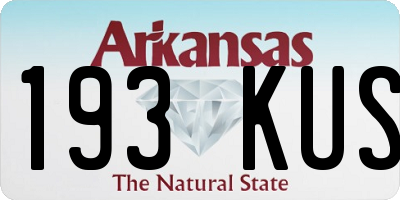 AR license plate 193KUS