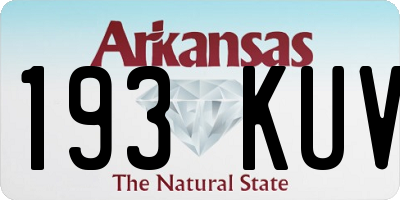 AR license plate 193KUV