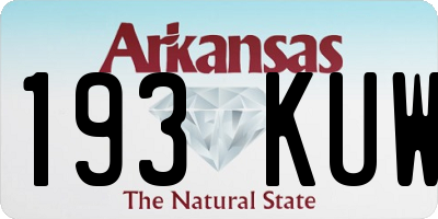 AR license plate 193KUW