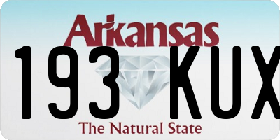 AR license plate 193KUX
