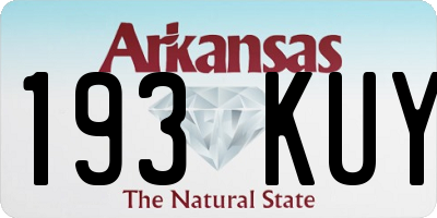 AR license plate 193KUY