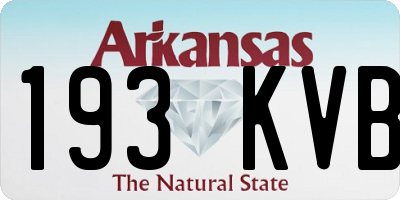 AR license plate 193KVB
