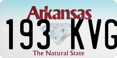 AR license plate 193KVG