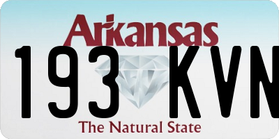 AR license plate 193KVN