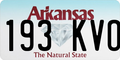 AR license plate 193KVO